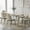 White, variant on LeisureMod Zayle Modern Dining Table with 55" Wide Sintered Stone Rectangular Tabletop and Steel Base for Kitchen and Dining Room in Light Grey