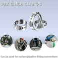 thumbnail image 3 of 60PCS 1 Inch PEX Clamps, Stainless Steel Single Ear Hose Clamps for PEX Pipe Fitting Connections, 3 of 6