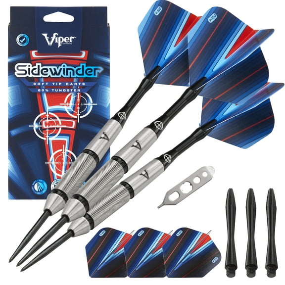Viper Sidewinder 80% Tungsten Professional Steel Tip Dart Set, 23 Grams