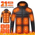 thumbnail image 2 of 9/19 Áreas Chaqueta Calefactable Chaleco Cálido para Mujer USB Chaqueta Calefactora para Hombre Chalecos Calefactables Abrigo Caza Senderismo Camping Otoño Invierno Hombre, 2 of 5