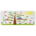 thumbnail image 1 of Cartoon Kitchen Mat, Colorful Tree with Owl and Birds Sunny Summer Day in the Park Theme, Plush Decorative Kitchen Mat with Non Slip Backing, 47" X 19", Multicolor, by Ambesonne, 1 of 1