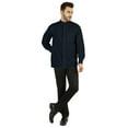 thumbnail image 2 of Bestman Solid Button-Down Shirt For Mens Chinese Collar Front Placket Formal Shirts, 2 of 7