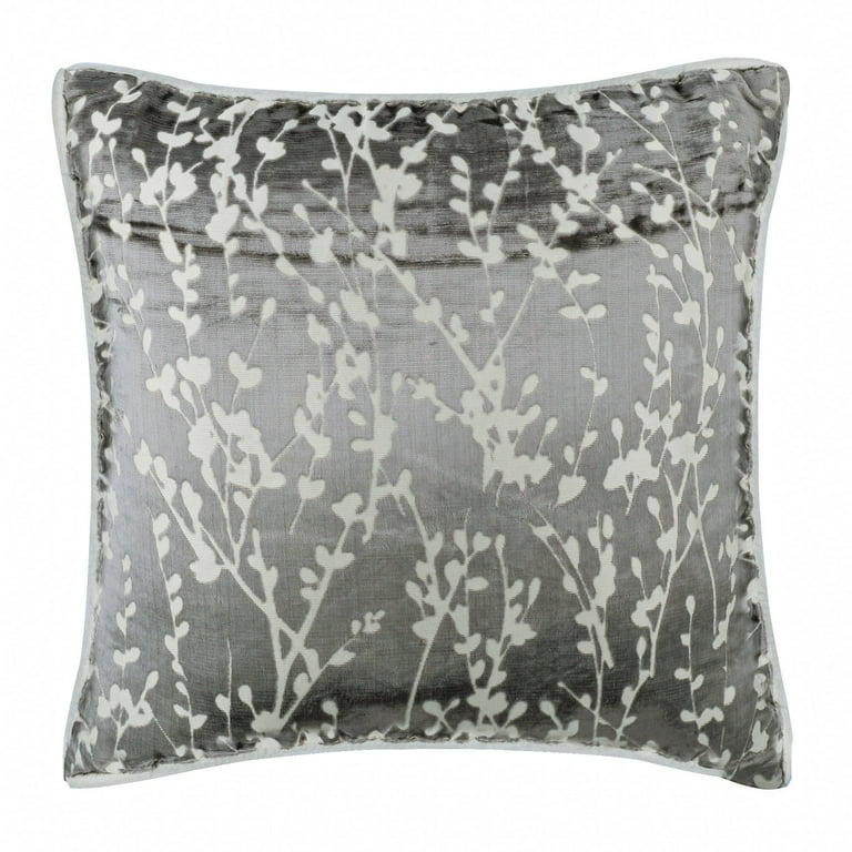 Euro Sham Paloma Gray Euro Pillow Covers 26x26 inch 65x65 cm Velvet Euro Size Pillow Shams Nature Floral Ivy Modern European Pillow Covers Paloma Grey Drops Walmart