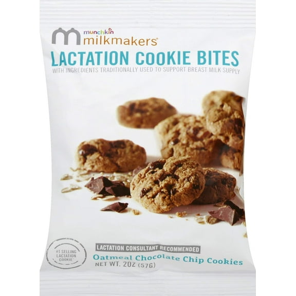 Munchkin Milkmakers Oatmeal Chocolate Chip Lactation Cookie Bites, 1 Bag