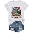thumbnail image 5 of CAICJ98 250 Anniversary USA Shirt Women's Retro Statue of Liberty 250Th T-Shirt Casual Flag Patriotic Womens Tshirts (White,XXXL), 5 of 8