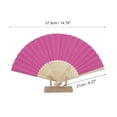 thumbnail image 2 of Unique Bargains 1 Pc Portable DIY 7-Inch Blank Folding Fan for Masquerade Bamboom Paper Rose Red, 2 of 5