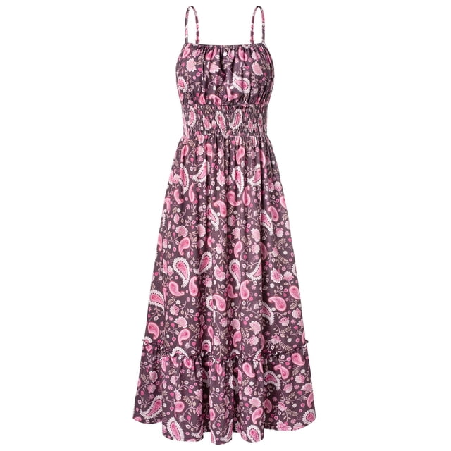 Vestido Grace Karin Summer 2025 para mujer, casual, maxi, rojo vino