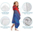 thumbnail image 7 of Blue Red Gold Marble Pattern Hooded Bath Towel，60"x35" for Ages 3 To 12 Kids, Quick Dry Lightweight Soft Microfiber Hood Beach Towel Cover Up for Kids, 7 of 7