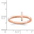 thumbnail image 2 of Auriga 925 Sterling Silver Rose Gold Plated Sideways Cross Ring Size 6 for Women, 2 of 5