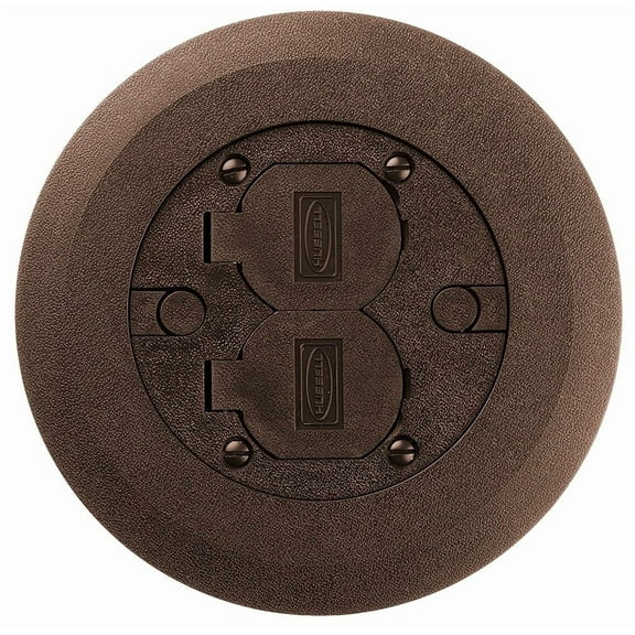 Hubbell 34251 Floor Box Cover and Flange, Brown