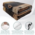 thumbnail image 4 of Full Quilt Set 78''x90'', Black Brown Board Lightweight Summer Bedspread Coverlet Set with 2 Pillow Shams, Vintage Chic Shabby Wooden Grain Breathable All Season Quilt Bedding for Bedroom/Guest Room, 4 of 9