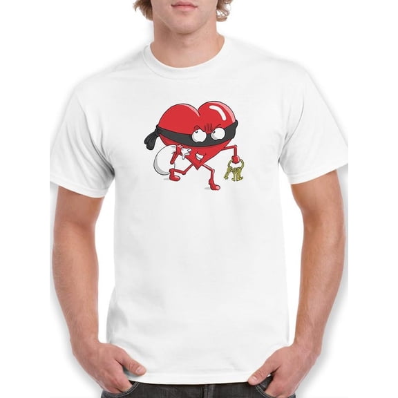 Criminal Heart T-Shirt Men -Engin Selcuk Designs, Male Large