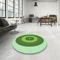 thumbnail image 4 of Ahgly Company Machine Washable Indoor Square Transitional Green Area Rugs, 7' Square, 4 of 7