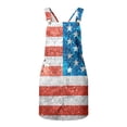 thumbnail image 4 of Likimi Toddler Kids Girls Suspenders Dress For Independence Day Square Neck Sleeveless Patriotic Printed Summer Fashion Comfort Dresses Red Size 6-7 Years, 4 of 5
