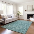 thumbnail image 6 of Addison Rugs Mayfield Washable Traditional Serpentine Blue Rectangle Rug, 10' x 14', 6 of 6
