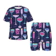 thumbnail image 1 of Balery Wine Glasses And Cocktails Conjunto de Pijama Infantil de Manga Corta con Estampado – Ropa de Dormir de Algodón Suave-Medium, 1 of 6