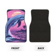 thumbnail image 2 of Vsdgher Hawaiian Beach Dolphin Car Foot Mat Set of 4 Pieces Universal Floor Liner Car Accessories Fits Most Cars, Trucks, Vans, sedans, SUV, 2 of 7