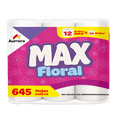 thumbnail image 4 of Papel Higiénico Aurrera Max Floral 12 rollos 645 hojas dobles, 4 of 4