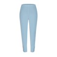 thumbnail image 2 of Outfmvch Yoga Pants Womens Fleece Pants Fleece Tights for Women Baggy Pants Athletic Leggings Womens Wide Leg Pants Fleece Lined Pants Women Light Blue L, 2 of 4