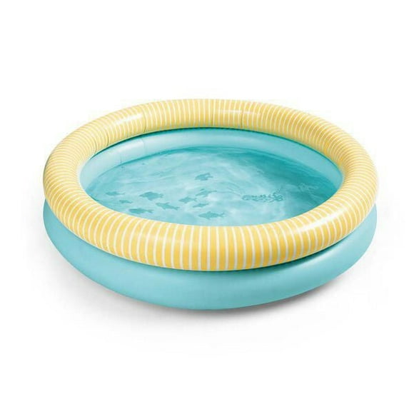 Quut Dippy Pool - Thème Paradis Tropical - Taille Familiale - Valve Facile - Vinyle Durable - Non Toxique & Recyclable - Amusement Estival - Couleurs & Imprimés Élégants - Graphismes Aquatiques Vifs -