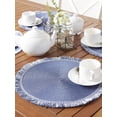thumbnail image 2 of Design Imports CAMZ11583 Napperon Rond à Franges Bleu Nautique - Ensemble de 6, 2 of 2