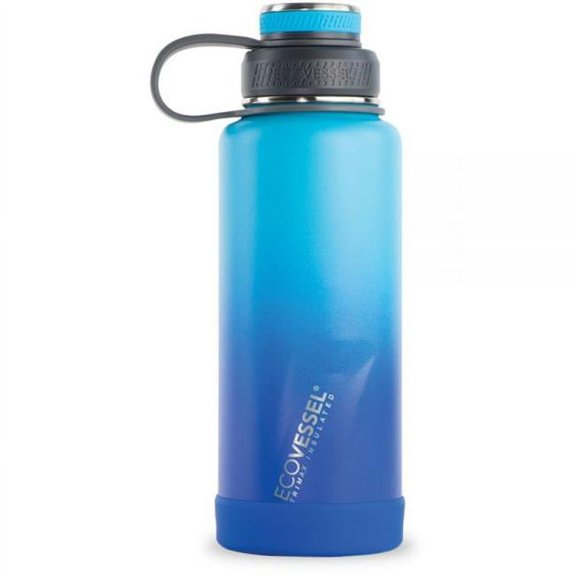 Eco Vessel 32 oz Boulder Trimax Insulated Stainless Steel Water Bottle, Deep Sea