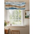 thumbnail image 2 of Modern Geometric Curtain Valances for Windows, Ocean Wave Window Valances, Window Treatment Rod Pocket Valance Curtains for Living Room/Kitchen/Bedroom/Bathroom, 54x18inch, 2 of 9