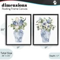 thumbnail image 3 of Stupell Industries Transitional Ornate Vase Tulip Collection Black 2pc Floating Frame Art Set, 17 x 21 each, by Livi Finn, 3 of 7