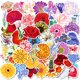 thumbnail image 2 of 50 pegatinas con forma de flor roja para niños, calcomanías florales de dibujos animados, 2 of 2