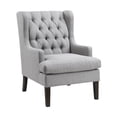thumbnail image 4 of OakvillePark Velloria Textured Fabric Tufted Back Accent Chair, Gray, 4 of 12