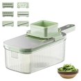 thumbnail image 2 of CozyQx Essentiels de Cuisine Nouvelle Râpe Multifonctionnelle Six Outils de Coupe Hachoir à Légumes Rond Hachoir à Légumes avec Récipient Hachoir à Légumes avec Récipient Multicolore, 2 of 8