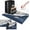 Marble, variant on Blue Marble Geometric Coffee Mat for Countertops, Gold Modern Dish Drying Mat 2 Pcs for Kitchen Coffee Bar Accessories Fit Under Coffee Maker Espresso Machine Dish Rack Hide Stain Rubber