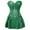 Green, variant on Corset Leather With Skirt Cosplay Steampunk Plus Brown XL
