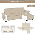 thumbnail image 3 of Housse de Canapé en L, Housse de Sofa Sectionnel, Housse de Chaise Longue, Housse de Sofa Réversible, Protège-Meubles, Housse pour la Déco de la Maison (Camel, Grand), 3 of 7