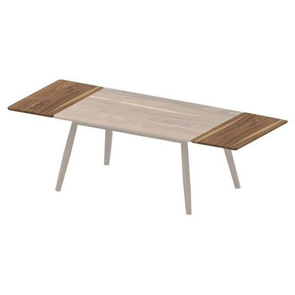 Unique Furniture Tahoe Extension Leaf for 60" Dining Table in Walnut Wood