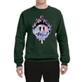 thumbnail image 2 of Wild Bobby Trippy Happy Face Unisex Crewneck Sweatshirt, 2 of 6