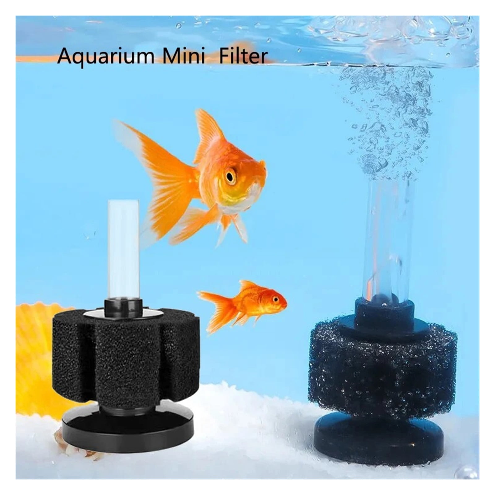 Mini Aquarium Sponge Filter Fish Tank Shrimp Pond Air Pump Biochemical Sponge Aquarium Filtration