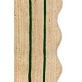 thumbnail image 5 of Weaving Village Wave Scalloped Natural Jute Rug Boho Jute Rug Entryway Runner Rug Farmhouse Scallop Rug, Green (2'x3'), 5 of 5