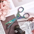 thumbnail image 4 of HLONK 1Set 4.7Inch Stainless Steel Sewing Scissors Butterfly Pattern Pointed Tip Rainbow Color, 4 of 9