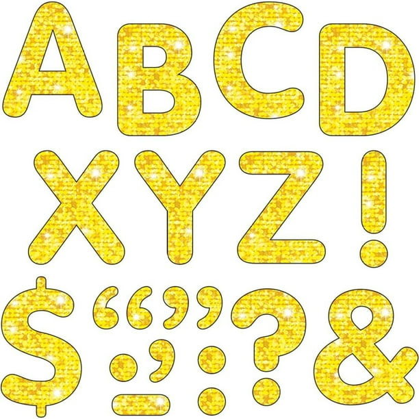 Yellow Sparkle 2 StickEZE Sparkle Letters, Create quick, easy displays