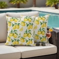 thumbnail image 4 of Lemon Outdoor Waterproof Pillow Covers, Farmhouse Fruit Rustic Country Summer Plant Decorative Square Throw Pillowcase Sofa Cushion Sham for Patio/Couch/Chair, 16"x16" 2 Pack, 4 of 8