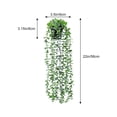 thumbnail image 4 of Bewildely Planta artificial de eucalipto, plantas colgantes decorativas, hojas de vid, hogar, jardín, guirnalda de imitación realista, estante Decoración Verde claro/blanco, 4 of 6