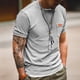 thumbnail image 4 of Camiseta de Cuello Redondo de Manga Corta de Color Sólido, de Tamaño Más Casual de los Hombres en Algodón Suave para el Uso Diario, Camiseta Transpirable Clásica, 4 of 9
