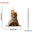 thumbnail image 3 of CoreLiving Christmas Ornaments Cat - Orange Cat Ornament for Tree, 2D Fat Acrylic Cat Gift, Cat Xmas Ornaments, Christmas Home Party Decoration, 3 of 7