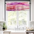 thumbnail image 5 of Ombre Purple Pink Marble Texture Valances for Windows Abstract Waves Art Rod Pocket Curtain Valance Window Treatment Short Curtains for Kitchen Living Room, 42"x18", 5 of 5