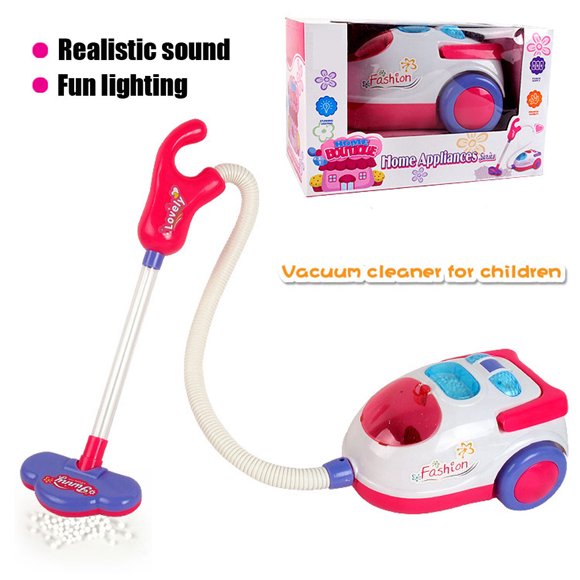 HUASHENG Cleaner Play Role For Kids with Realistic Sound Fun Light Vacuum Toy Education
