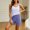Gray women's striped pajama set a1, variant on Women's 2 Piece Pajama Set Sleeveless Tank Top and Elastic Waisted Shorts Striped Casual Loungewear Comfy Lounge Set for Women Plus Size Matching Sleepwear, Coffee 2XL