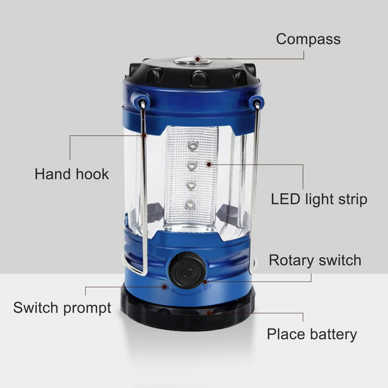 Glocusent LED Camping Lantern for Emergency, 160-LED Lantern with 1200LM, 3  Colors x 5 Brightness with SOS, IP68 Waterproof, 5000mAh Rechargeable,  Essential for Power Outage, Hurricane, Storm, Hiking 