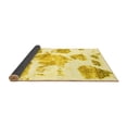thumbnail image 2 of Ahgly Company Indoor Round Abstract Yellow Modern Area Rugs, 5' Round, 2 of 4