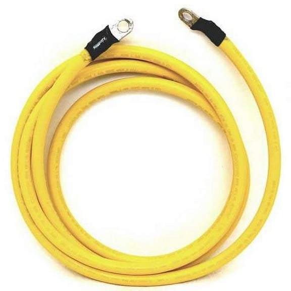 Standard 2/0 AWG 4 Ft 4 In Yellow Boat Battery Cable